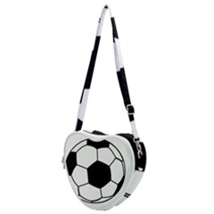 Soccer Lovers Gift Heart Shoulder Bag by ChezDeesTees