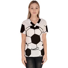 Soccer Lovers Gift Women s V-neck Scrub Top by ChezDeesTees