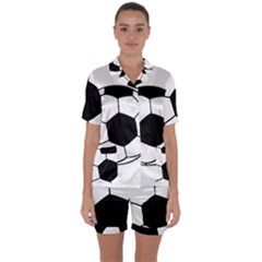 Soccer Lovers Gift Satin Short Sleeve Pyjamas Set by ChezDeesTees