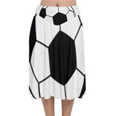 Soccer Lovers Gift Velvet Flared Midi Skirt by ChezDeesTees