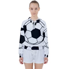 Soccer Lovers Gift Women s Tie Up Sweat by ChezDeesTees