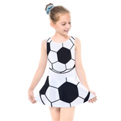 Soccer Lovers Gift Kids  Skater Dress Swimsuit by ChezDeesTees