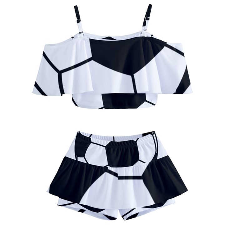 Soccer Lovers Gift Kids  Off Shoulder Skirt Bikini