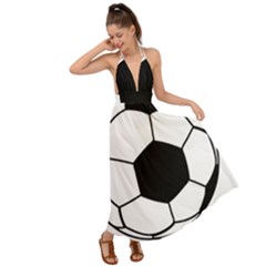 Soccer Lovers Gift Backless Maxi Beach Dress by ChezDeesTees