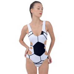 Soccer Lovers Gift Side Cut Out Swimsuit by ChezDeesTees