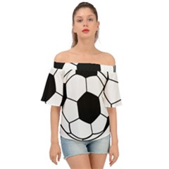 Soccer Lovers Gift Off Shoulder Short Sleeve Top by ChezDeesTees