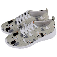 Cute Cat Seamless Pattern Men s Lightweight Sports Shoes by Vaneshart