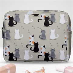 Cute Cat Seamless Pattern Make Up Pouch (large) by Vaneshart