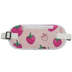 Seamless Strawberry Fruit Pattern Background Rounded Waist Pouch by Vaneshart