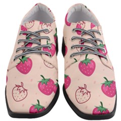 Seamless-strawberry-fruit-pattern-background Women Heeled Oxford Shoes by Vaneshart