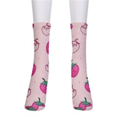 Seamless-strawberry-fruit-pattern-background Men s Crew Socks by Vaneshart