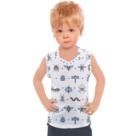 Insects-icons-square-seamless-pattern Kids  Sport Tank Top by Vaneshart