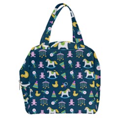 Cute Babies Toys Seamless Pattern Boxy Hand Bag by Vaneshart