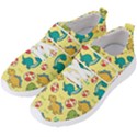 Seamless pattern with cute dinosaurs character Men s Velcro Strap Shoes View2