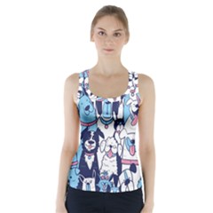 Dogs-seamless-pattern Racer Back Sports Top by Vaneshart