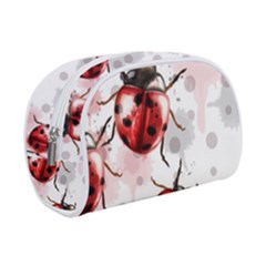 Ladybugs-pattern-texture-watercolor Makeup Case (small) by Vaneshart