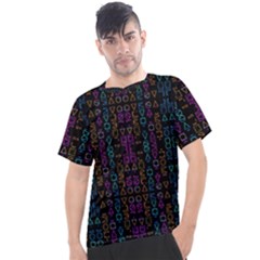 Neon Geometric Seamless Pattern Men s Sport Top by dflcprintsclothing