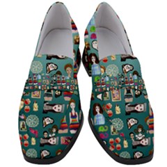 Kawaiicollagepattern2 Women s Chunky Heel Loafers by snowwhitegirl