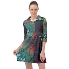 Flower Dna Mini Skater Shirt Dress by RobLilly