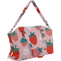 Strawberry Seamless Pattern Canvas Crossbody Bag by BangZart