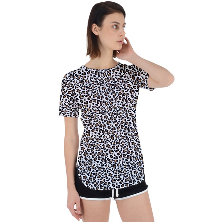 Leopard spots pattern, geometric dots, animal fur print Perpetual Short Sleeve T-Shirt