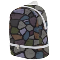 Cartoon Colored Stone Seamless Background Texture Pattern   Zip Bottom Backpack by BangZart