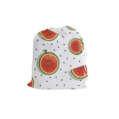 Seamless-background-pattern-with-watermelon-slices Drawstring Pouch (medium) by BangZart