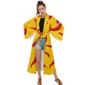 Chili vegetable pattern background Maxi Kimono View1