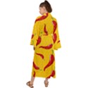 Chili vegetable pattern background Maxi Kimono View2