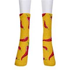 Chili Vegetable Pattern Background Men s Crew Socks by BangZart