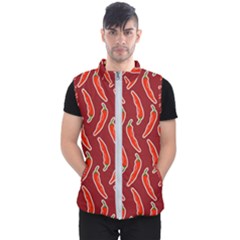 Chili Pattern Red Men s Puffer Vest by BangZart