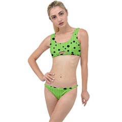 Bubbles At Strings Lemon Green And Black, Geometrical Pattern The Little Details Bikini Set by Casemiro