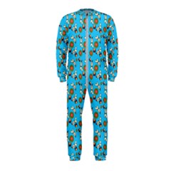 Clown Ghost Pattern Blue Onepiece Jumpsuit (kids) by snowwhitegirl