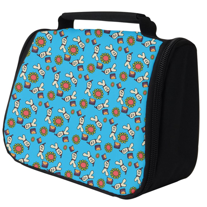 Clown Ghost Pattern Blue Full Print Travel Pouch (Big)