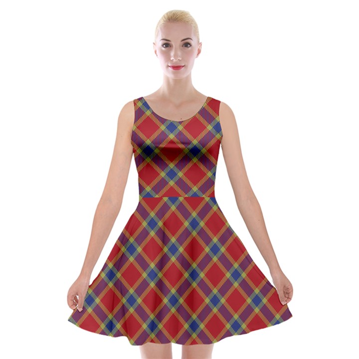 Scottish And Celtic Pattern - Braveheard Is Proud Of You Velvet Skater Dress