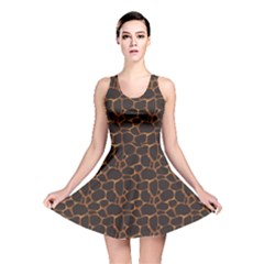 Animal Skin - Panther Or Giraffe - Africa And Savanna Reversible Skater Dress by DinzDas