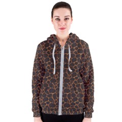 Animal Skin - Panther Or Giraffe - Africa And Savanna Women s Zipper Hoodie by DinzDas