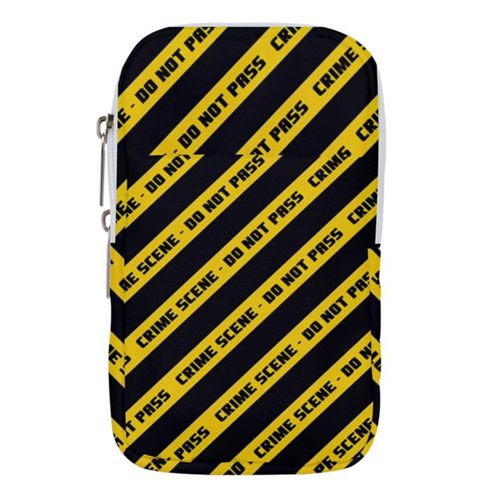 Warning Colors Yellow And Black - Police No Entrance 2 Waist Pouch (Small)