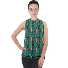 Bamboo Trees - The Asian Forest - Woods Of Asia Mock Neck Chiffon Sleeveless Top by DinzDas