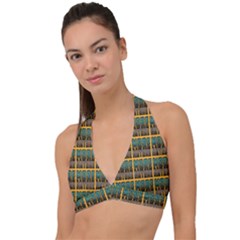 More Nature - Nature Is Important For Humans - Save Nature Halter Plunge Bikini Top by DinzDas