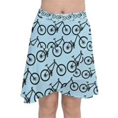 Mountain Bike - Mtb - Hardtail And Dirt Jump Chiffon Wrap Front Skirt by DinzDas