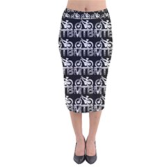 Mountain Bike - Mtb - Hardtail And Dirt Jump 2 Velvet Midi Pencil Skirt by DinzDas