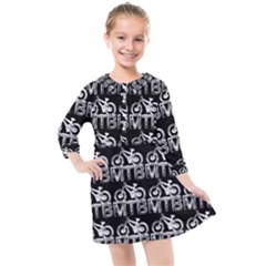 Mountain Bike - Mtb - Hardtail And Dirt Jump 2 Kids  Quarter Sleeve Shirt Dress by DinzDas