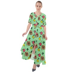 Lady Bug Fart - Nature And Insects Waist Tie Boho Maxi Dress by DinzDas