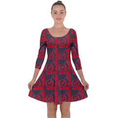 015 Mountain Bike - Mtb - Hardtail And Downhill Quarter Sleeve Skater Dress by DinzDas