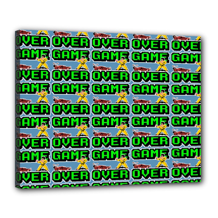 Game Over Karate And Gaming - Pixel Martial Arts Canvas 20  x 16  (Stretched)