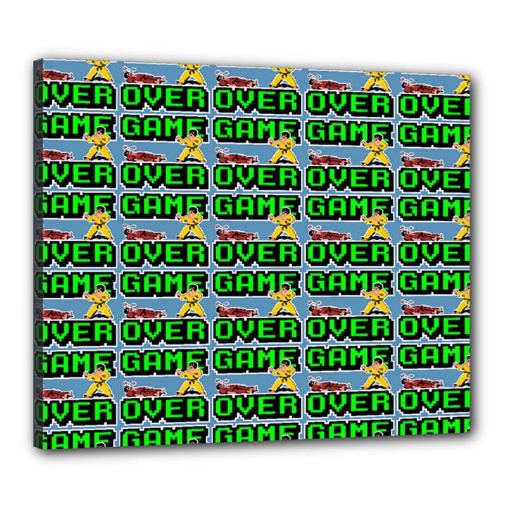 Game Over Karate And Gaming - Pixel Martial Arts Canvas 24  x 20  (Stretched)