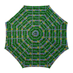 Game Over Karate And Gaming - Pixel Martial Arts Golf Umbrellas by DinzDas