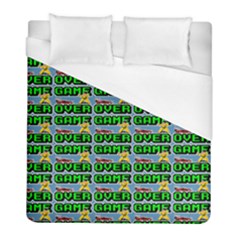 Game Over Karate And Gaming - Pixel Martial Arts Duvet Cover (full/ Double Size) by DinzDas