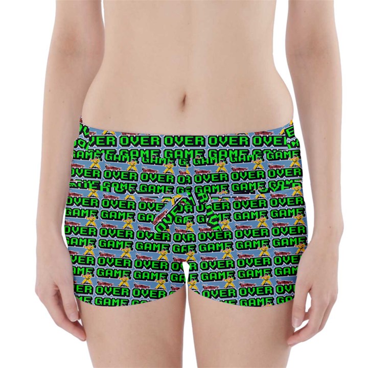 Game Over Karate And Gaming - Pixel Martial Arts Boyleg Bikini Wrap Bottoms